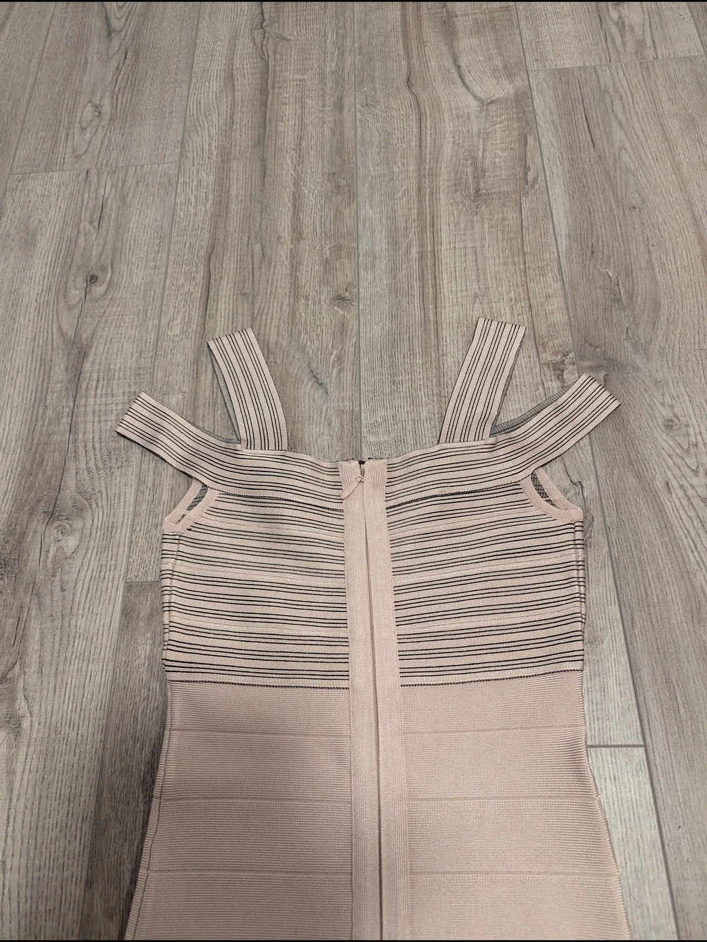 bebe Nude Blush Strappy Bandage Mini Dress - Picture 6 of 11